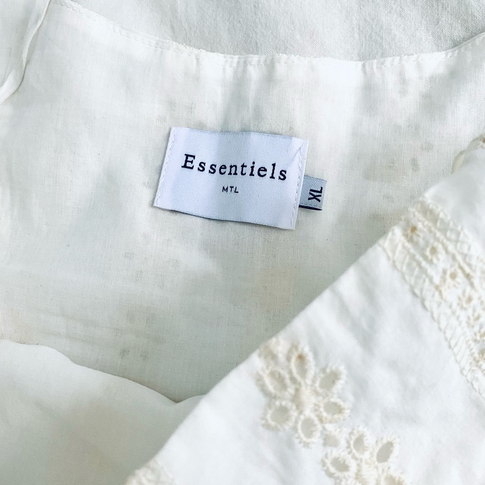Essentials Cream Embroidered Dress - Picture 5 of 8